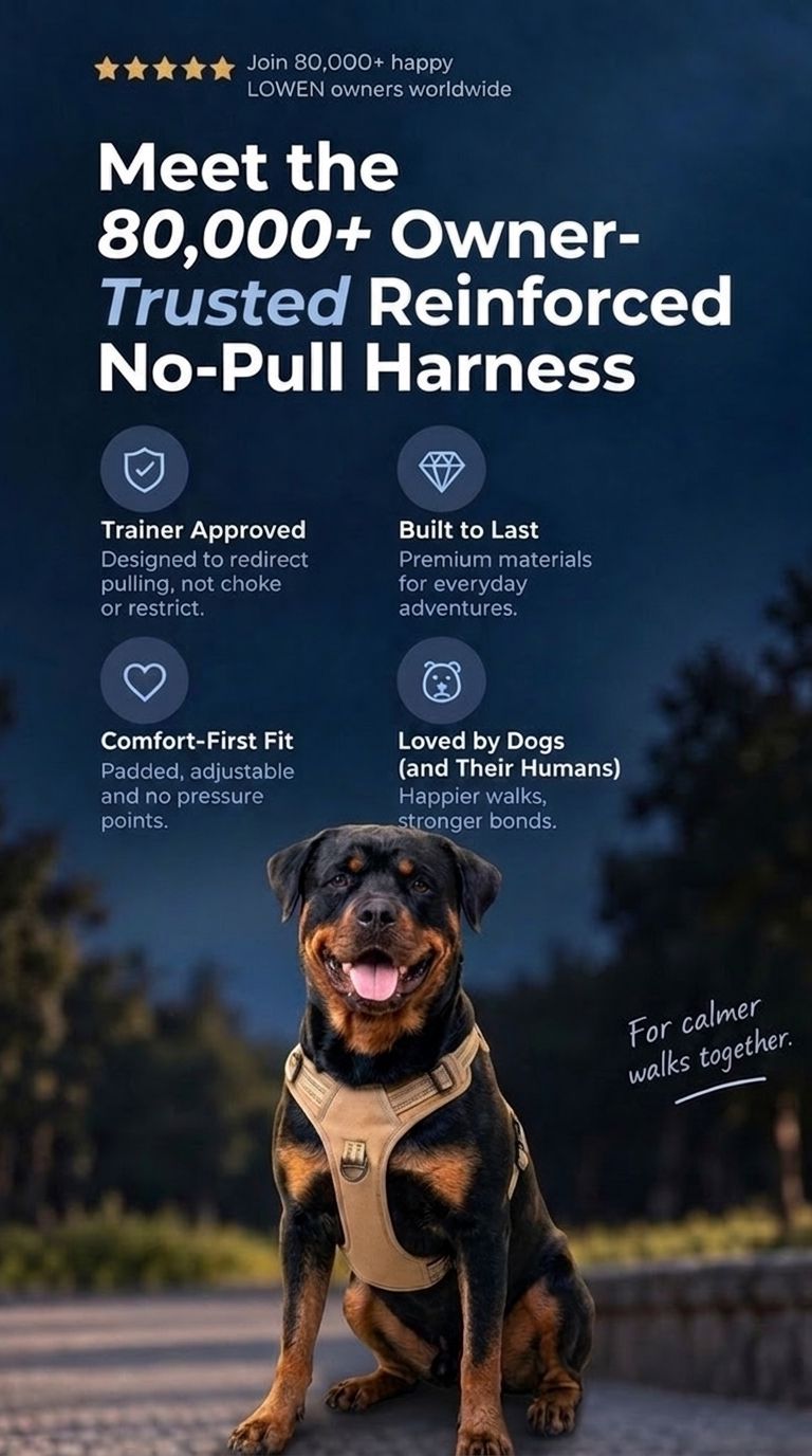 LOWEN No-Pull Harness — trusted by 80,000+ dog owners
